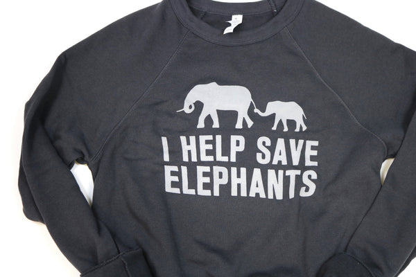 I Help Save Elephants Adult Unisex Sweater