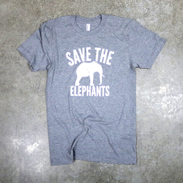 Save The Elephants Unisex Adult Triblend Tee
