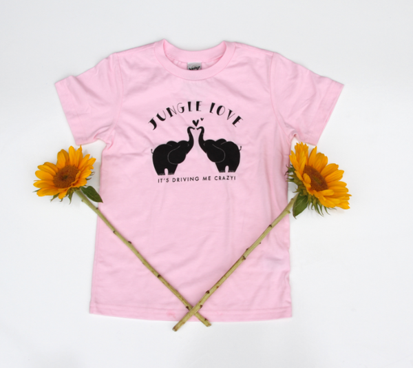 Jungle Love Youth Bubblegum Pink Tee