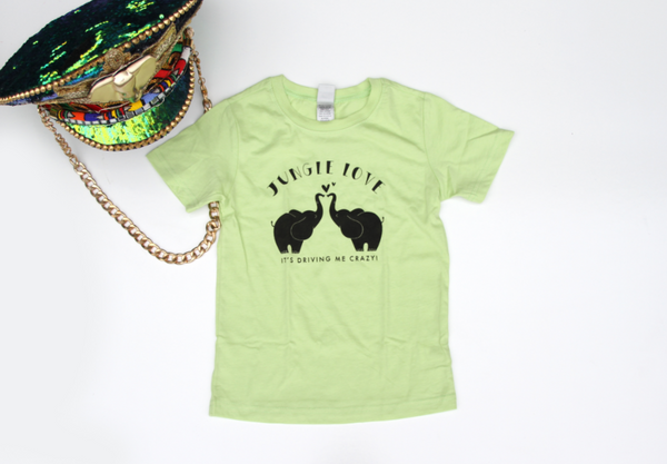 Jungle Love Youth Lime Green Tee