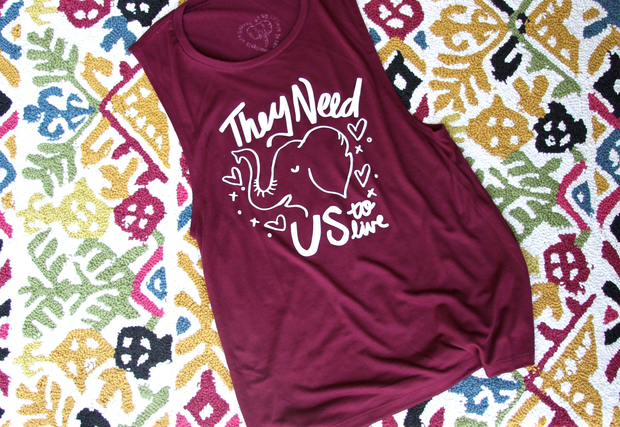 They Need Us to Live Maroon Tank