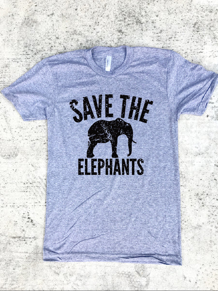 Save The Elephants Unisex Adult Triblend Tee