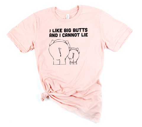I Like Big Butts Women's Pastel Pink Tee